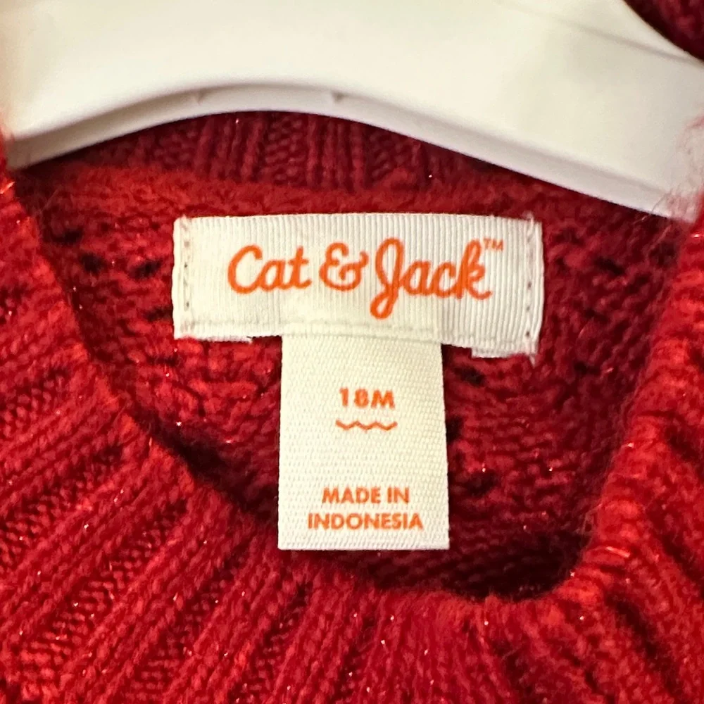 Cat & Jack Vibrant Red Knit‎ Dress